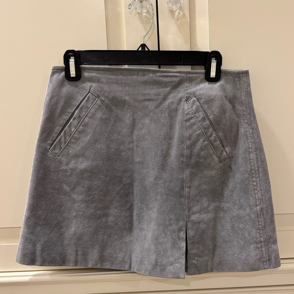 BlankNYC Gray Suede Mini Skirt, Size 27